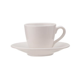 Avet Taza Café Con Plato 100 Ml Plain White (6 Unidades) Hostelería Microondas Lavavajillas Alta Resistencia